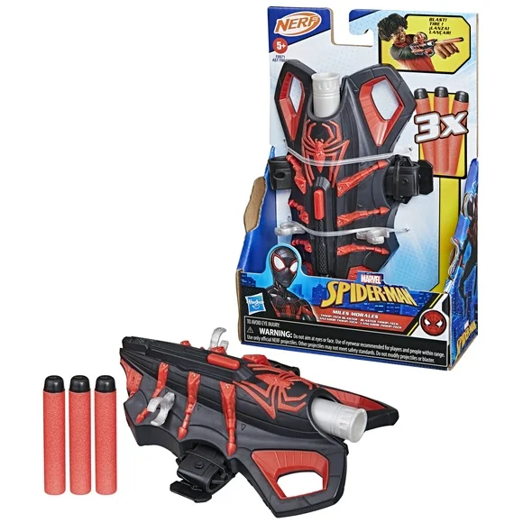 Marvel NERF Spider-Man Miles Morales Thwip-Tech Blaster Role Play Toy for Kids 5+
