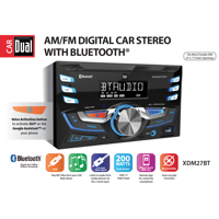 Dual Electronics XDM27BT LCD Double DIN Car Stereo Receiver with |Bluetooth | USB | MP3 | Siri/Google Assist Button