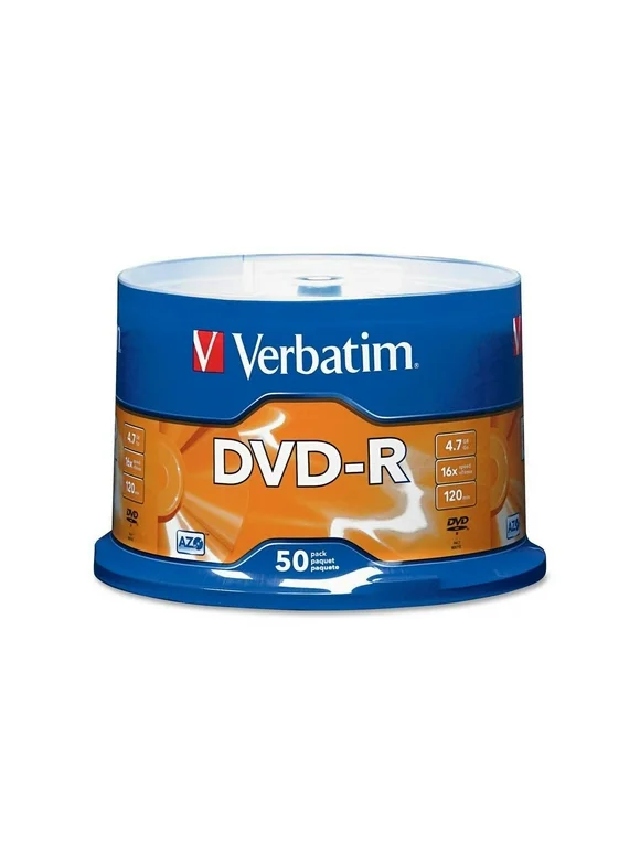 Verbatim 4.7GB 16X DVD-R 50 Packs Spindle Disc with Advanced Azo Recording Dye Model 95101