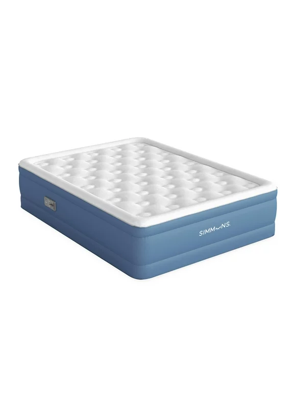 Simmons Rest Aire 17 inch Air Mattress with Auto Shut-off and Built-in Pump, Queen