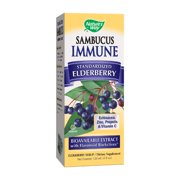 Nature's Way Sambucus Immune Elderberry Syrup, Herbal Supplements with Echinacea, Zinc, and Vitamin C, Gluten Free, Vegetarian, 4 Ounce (Packaging May Vary),.., By Natures Way