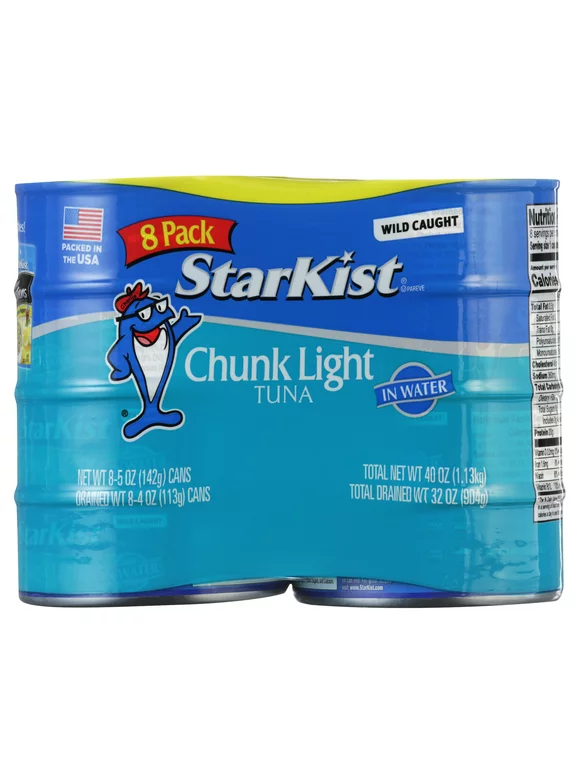 StarKist Chunk Light Tuna in Water, 5 oz, 8 Cans