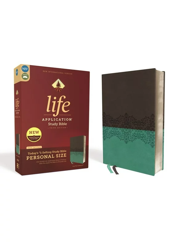 NIV Life Application Study Bible, Third Edition: Niv, Life Application Study Bible, Third Edition, Personal Size, Leathersoft, Gray/Teal, Red Letter Edition (Other)