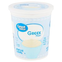 Great Value Greek Plain Nonfat Yogurt, 32 oz