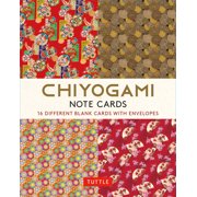 Chiyogami Japanese, 16 Note Cards: 16 Different Blank Cards with 17 Patterned Envelopes (Other)