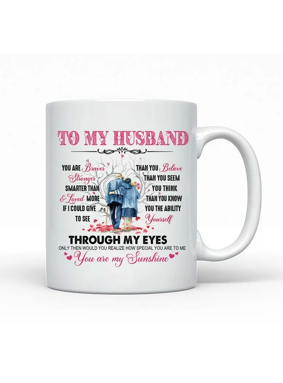 Familyloveshop LLC To my husband Coffee Mug From Wife, Valentine's gift for Husband, Gifts for Couples, Gift for Anniversary, Coffee mug 11oz, 15oz