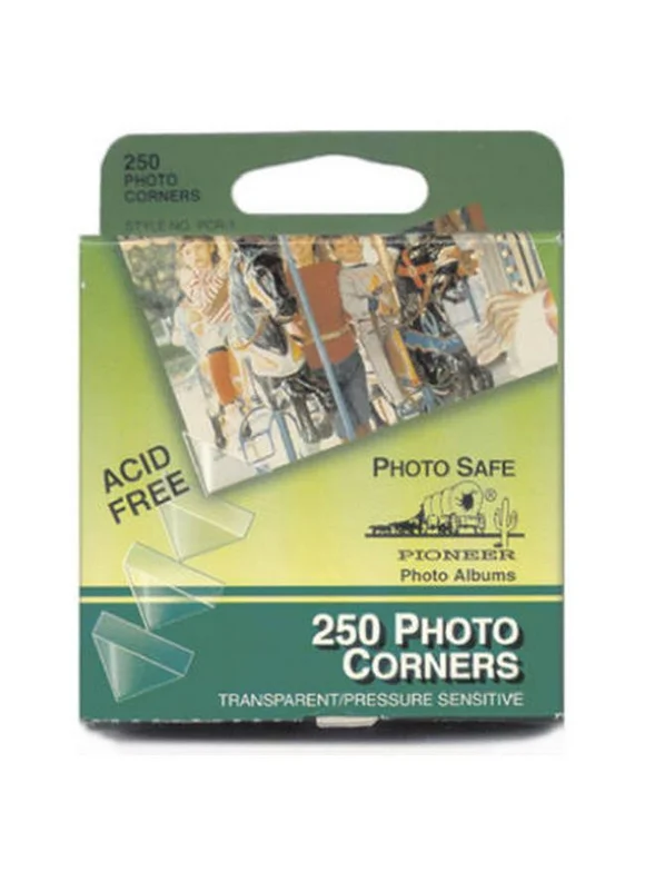 Pioneer PCR-1 Photo Corners Self Adhesive, Clear, 250-Pack