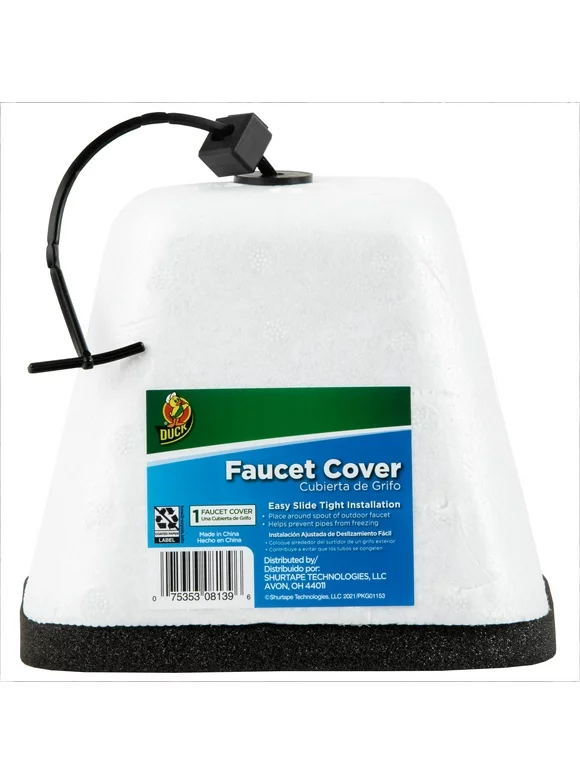 Duck Brand White Foam Faucet Cover - 5.25 in x 6.5 in x 5.25 in
