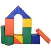 Soozier 11 Piece Soft Play Blocks Soft Foam Toy Building and Stacking Blocks Non-Toxic Compliant Learning Toys for Toddler Baby Kids Preschool