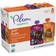 Plum Organics Stage 1 Organic Baby Food, Just Fruits Variety Pack, 3.5 Ounce Pouch (Pack of 8)
