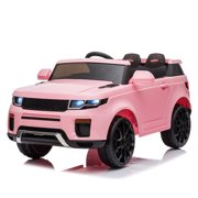 Kids Ride On Cars with Remote Control, URHOMERPO 12 Volt Ride on Toys Power 4 Wheels Truck with 3 Speeds, Lights, MP3 Player, Battery Powered Electric Vehicles for Kids Party Gift, Pink, W14058