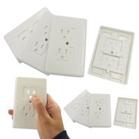 Evelots Self Closing Outlet Covers - Baby Proofing - Safety Socket Guard, White
