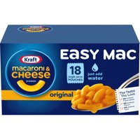 KRAFT EASY MAC Original Flavor Single Serve Pouches, 18 ct. Box