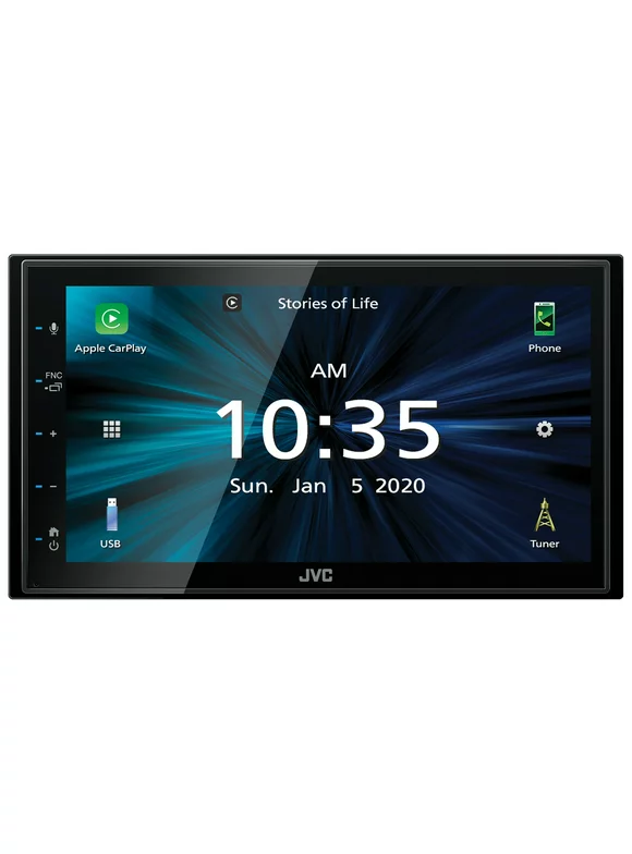 Restored Premium JVC Mobile KW-M560BT 6.8" Double DIN In-Dash All-Digital Multimedia Receiver with Bluetooth, Apple CarPlay, Android Auto, and SiriusXM Ready (Refurbished)
