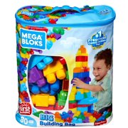 Mega Bloks First Builders Big Building Bag with Big Building Blocks, Building Toys for Toddlers (80 Pieces)
