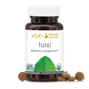 Organic Tulsi | 60 Herbal Tablets | Organic Holy Basil Supplement for Respiratory & Bronchial Health | Promotes Lung Health