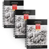 ARTEZA Art Sketchbook, 5.5" x 8.5", 100 Sheets, Pack of 3