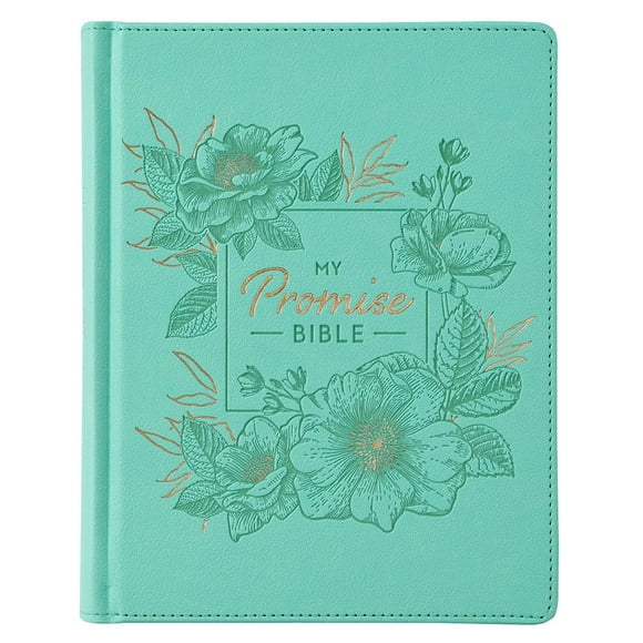 KJV Holy Bible, My Promise Bible, Faux Leather Hardcover w/Bible Tabs, Coloring Stickers, Ribbon Markers, King James Version, Teal