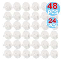 48/24-pack Outlet Plug Covers White Child Baby Proof Electrical Protector Safety Power Socket Plastic Caps