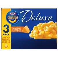 KRAFT DELUXE Macaroni and Cheese Original Cheddar Dinner, 3 ct. 14 oz Boxes