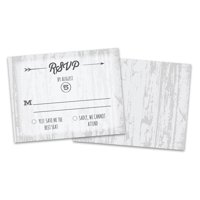 Personalized Barn Door Wedding RSVP Cards