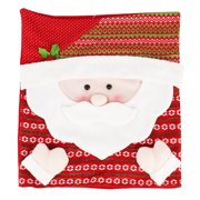 Akoyovwerve Christmas Table Decoration Chair Cover Santa Snowman Chair Back Cover Christmas Scene Dress Up Gift