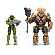 HALO Master Chief with Hydra Launcher vs. Brute Chieftain with Gravity Hammer (Infinite), 2 Figure Pack, 4-inch Figure with Accessories