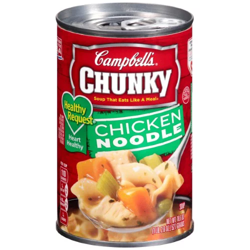 Campbell's Chunky Soup, Healthy Request Chicken Noodle Soup, 18.8 Ounce Can (Pack of 36)