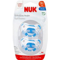 NUK Silicone 18+ Months Orthodontic Sport Pacifiers, 2 Pack