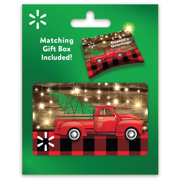 Holiday Country Red Truck Card on Carrier Daily Saves Gift Card