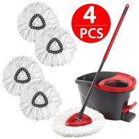 4/2/1Pack Microfiber Mop Head Clean Pad Spin Mop Refill EasyWring Mop Easy Cleaning Mop Head Replacement Compatible with O-Cedar