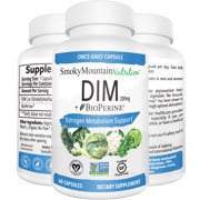 DIM Supplement 200mg - DIM Diindolylmethane Plus BioPerine 60-Day Supply of DIM for Estrogen Balance, Hormone Menopause Relief, Acne Treatment, PCOS, Bodybuilding