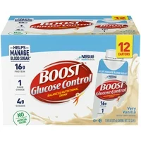 BOOST Glucose Control Ready to Drink Nutritional Drink, Very Vanilla, 12 - 8 FL OZ Bottles