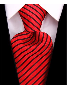 Red & Black Necktie Red | Formal Red Wedding Tie by Scott Allan Collection