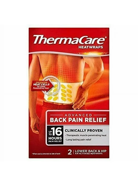 ThermaCare Heat Wraps Advanced 16Hrs Lower Back & Hip Pain Relief, 2 ct