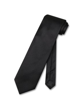 Vesuvio Napoli NeckTie Solid BLACK Color Men's Neck Tie