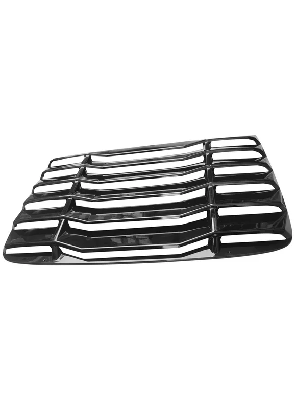 Ikon Motorsports Compatible with 16-20 Honda Civic 2Dr Coupe Rear Window Louvers Cover Gloss Black ABS