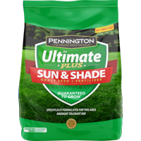 Pennington Ultimate Plus Grass Seed and Fertilizer Sun and Shade Northern Mix; 3 Pound Bag Covers 750 sq. ft.