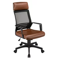 Adjustable Mesh Office Chair Computer Chair Ergonomic Swivel Chair Brown