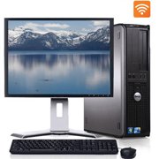 Dell Optiplex Desktop PC Computer System Windows 10 Dual Core 4GB 160GB with a 19" LCD Monitor-Refurbished Computer