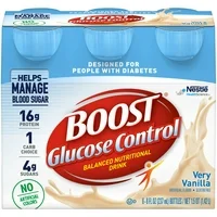 Nestle Boost Glucose Control Balanced Nutritional Drink Very Vanilla 8 oz Bottle 24 Ct