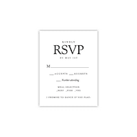 Personalized Wedding RSVP - Modern Simplicity - 4.25 x 5.5 Flat