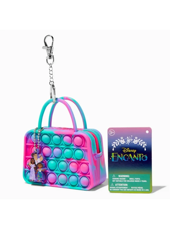 Claire's Tween Girls Disney Encanto Pink and Teal Popper Fidget Toy Coin Purse Keyring