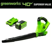 Greenworks 40V 135 CFM Cordless Leaf Blower/Sweeper with 2.0 Ah Battery and Charger, 24252