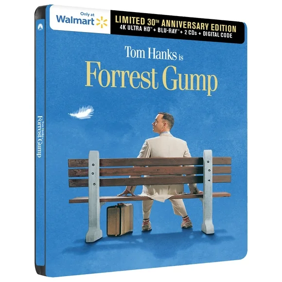 Forrest Gump 30th Anniversary (Steelbook) (4K Ultra HD + Blu-Ray + 2 CDs + Digital Copy) Daily Saves Exclusive