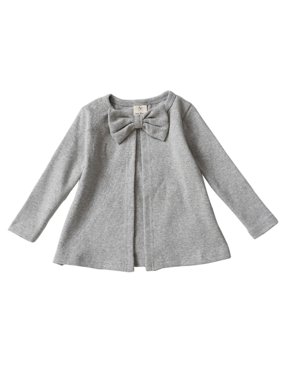 Infant Baby Girls Cotton Bowknot Jacket Tops Long Sleeve Cardigan Outwear