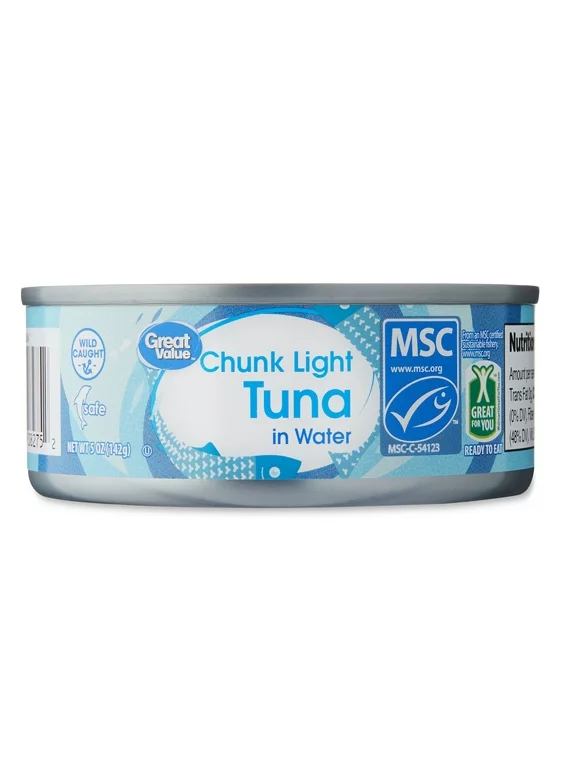 Great Value Chunk Light Tuna in Water, 5 oz