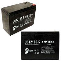 2 Pack Replacement Neuton Mowers CE5 Battery - UB12100-S Universal Sealed Lead Acid Battery (12V, 10Ah, 10000mAh, F2 Terminal, AGM, SLA)