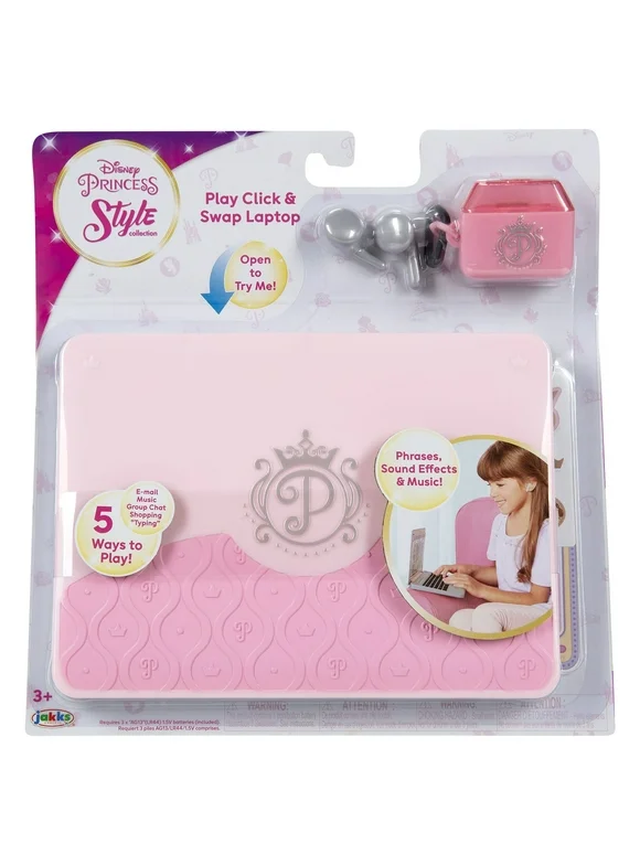 Disney Princess Style Collection Pretend and Play Laptop for Children Ages 3 and up