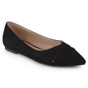 Brinley Co. Women's Pointed Toe Faux Suede Fashion Flats